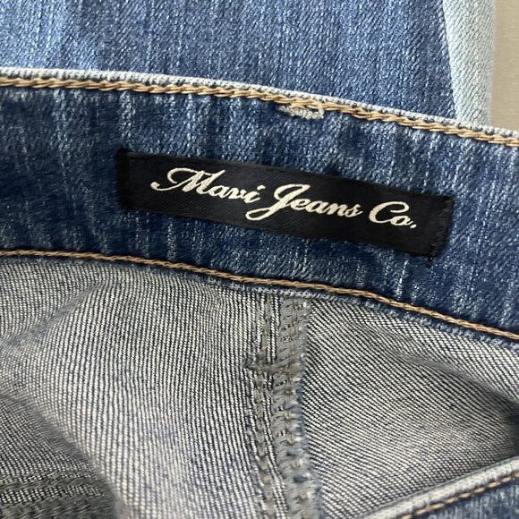 Mavi Jeans Women 27 Blue Elliot High Rise Wide Crop Two Tone Denim New - Picture 10 of 14